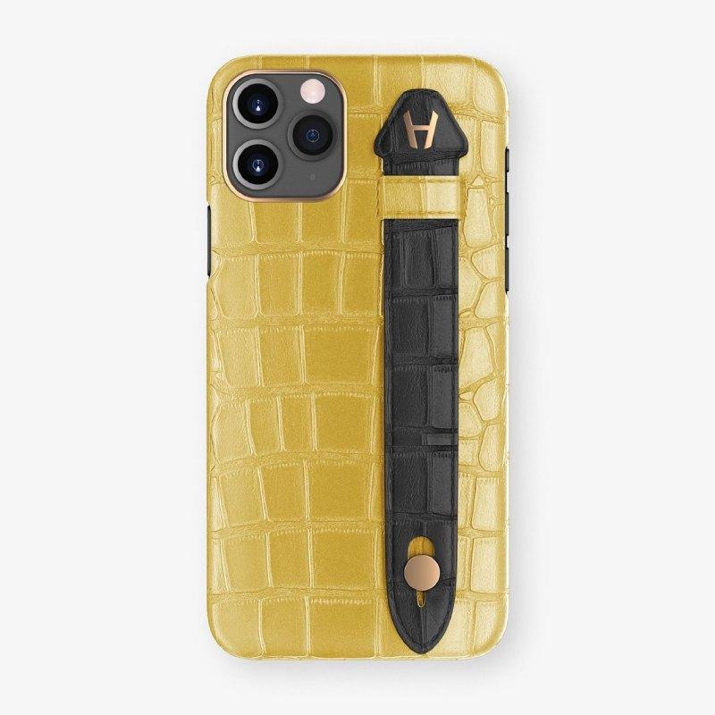 HADORO IPHONE 11 PRO ALLIGATOR FINGER CASE MODEL BLACK-ROSE GOLD - Zakaa Urban