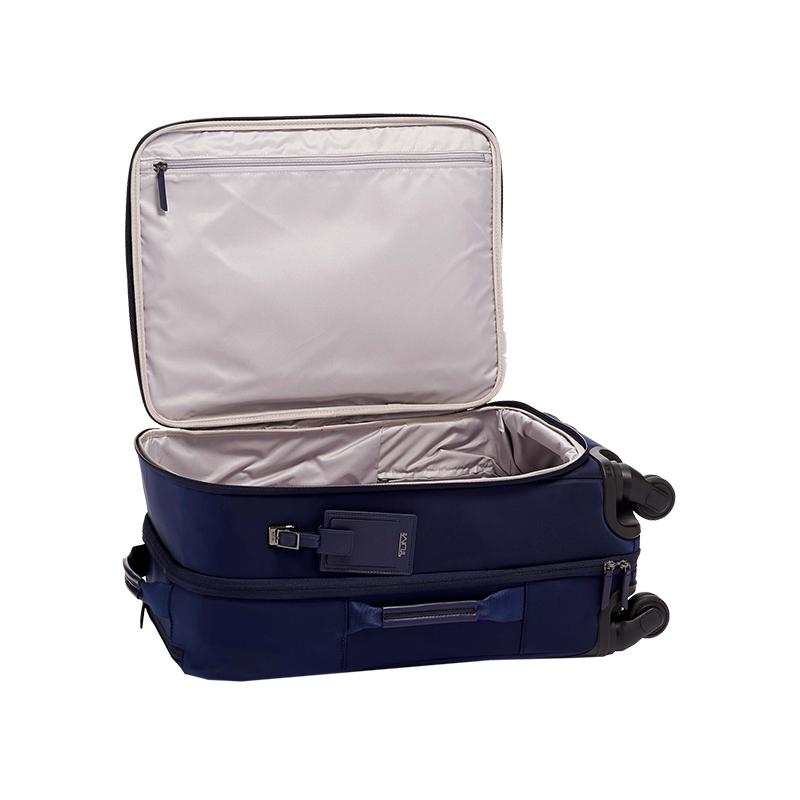 TUMI INTERNATIONAL CARRY ON BAG NYLON WITH LEATHER STYLE BLUE - Zakaa Urban