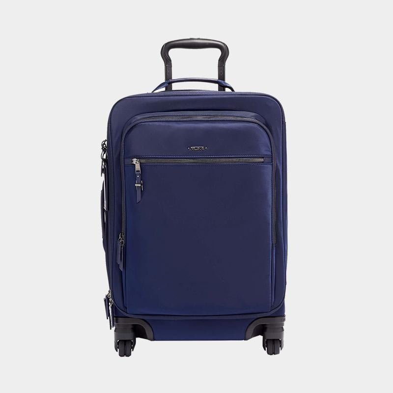 TUMI INTERNATIONAL CARRY ON BAG NYLON WITH LEATHER STYLE BLUE - Zakaa Urban