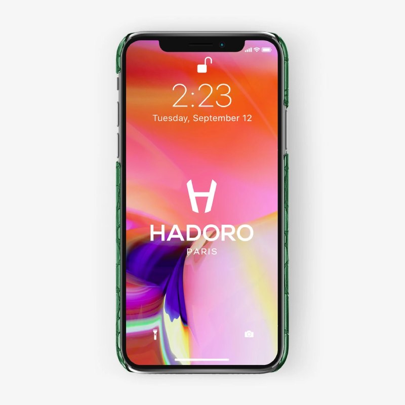 IPHONE 11 PRO ALLIGATOR CASE GREEN-ROSE GOLD - Zakaa Urban