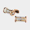 TF EST 1968 "T-MECHANIC OPEN SIDE" UNIQUE ROSE GOLD PLATED CUFFLINKS - Zakaa Urban
