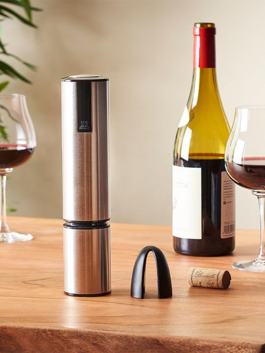 Elis Touch Rechargeable electric corkscrew in stainless steel with battery 27 cm - Zakaa Urban