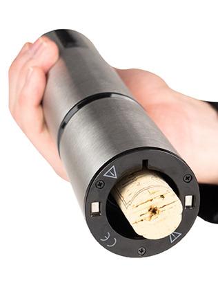 Elis Touch Rechargeable electric corkscrew in stainless steel with battery 27 cm - Zakaa Urban