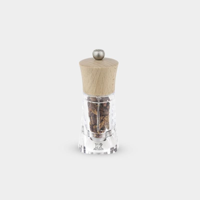 Oléron Manual Salt and Pepper Mill in Wood and Acrylic, Black Matte, 14 cm - 5,5in. - Zakaa Urban