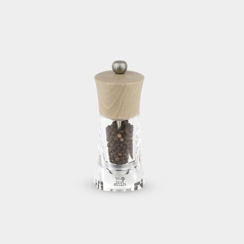 Oléron Manual Salt and Pepper Mill in Wood and Acrylic, Black Matte, 14 cm - 5,5in. - Zakaa Urban