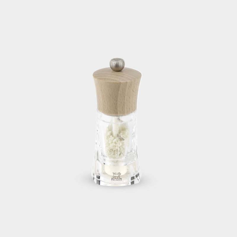 Oléron Manual Salt and Pepper Mill in Wood and Acrylic, Black Matte, 14 cm - 5,5in. - Zakaa Urban